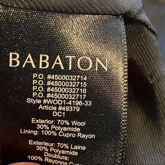 Babaton Henry Wool Coat single button close - Picture 7 of 8